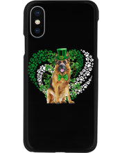 Load image into Gallery viewer, German Shepherd Green And White Clover Design St Patrick's Day Gift For Dog Lovers Phone case
