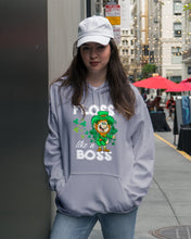 Load image into Gallery viewer, Funny Leprechaun Floss Like A Boss Shamrock Design St Patrick's Day Gift Hoodie
