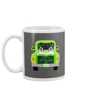 Load image into Gallery viewer, Boston Terrier Let's Go Travel Green Car St Patrick's Day Gift For Dog Lovers Mug

