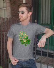 Load image into Gallery viewer, Dog Paws And Clover Shamrock Design St Patrick's Day Gift For Dog Lovers Guys Tee
