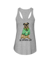 Load image into Gallery viewer, Bulldog Green Tee St Patrick's Day Gift For Dog Lovers Ladies Flowy Tank
