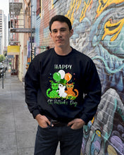Load image into Gallery viewer, Lovely Cat And Balloons Happy St Patrick's Day Gift For Cat Lovers Sweatshirt
