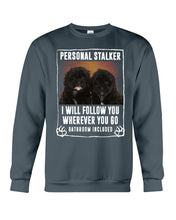 Load image into Gallery viewer, Black Pooshi Black Shipoo Personal Stalker St. Patrick's Day Printed Mug Sweatshirt
