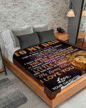 Load image into Gallery viewer, Daughter Gift For Dad Lion I Will Always Be Your Little Girl Sherpa Blanket
