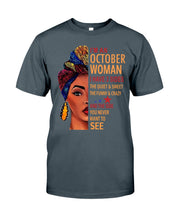 Load image into Gallery viewer, Im An October Woman I Have Three Sides Birthday Gift Guys Tee
