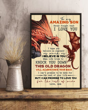 Load image into Gallery viewer, Fire Dragon Mom Gift For Son Love You For The Rest Of Mine Vertical Poster
