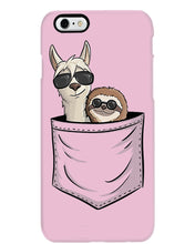 Load image into Gallery viewer, Cool Llama And Sloth In Pocket Meaningful Gift Phone case
