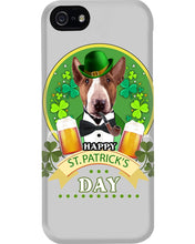 Load image into Gallery viewer, Bull Terrier With Beer Celebrate St Patrick's Day Gift For Dog Lovers Phone case
