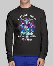 Load image into Gallery viewer, Rose Mandala Pattern I Need You Here Gift For Angel Dad Unisex Long Sleeve
