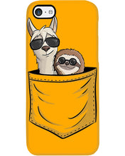 Load image into Gallery viewer, Cool Llama And Sloth In Pocket Meaningful Gift Phone case
