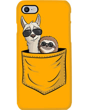 Load image into Gallery viewer, Cool Llama And Sloth In Pocket Meaningful Gift Phone case
