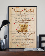 Load image into Gallery viewer, Baby Lion Gift For Bestie With You I'm Happy Vertical Poster
