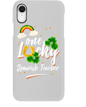 Load image into Gallery viewer, Rainbow And Cloud Horseshoe One Lucky Spanish Teacher St Patrick's Day Gift Phone case
