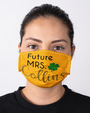 Load image into Gallery viewer, Shamrock Future Mrs Collins St Patrick's Day Cloth Face Mask
