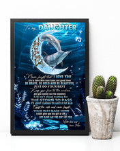 Load image into Gallery viewer, Enjoy The Ride Dolphins Under Ocean Gift For Daughter Vertical Poster
