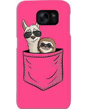 Load image into Gallery viewer, Cool Llama And Sloth In Pocket Meaningful Gift Phone case
