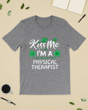 Load image into Gallery viewer, Physical Therapist Green Lip Shamrock St. Patrick's Day Color Changing Mug Guys Tee
