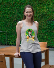 Load image into Gallery viewer, Bull Terrier With Beer Celebrate St Patrick's Day Gift For Dog Lovers Ladies Flowy Tank
