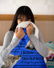 Load image into Gallery viewer, Wolf Grandma Gift For Grandson Believe In Yourself Sherpa Blanket
