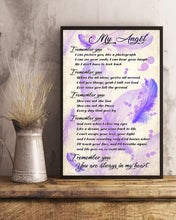 Load image into Gallery viewer, My Angel You Are Always In My Heart Vertical Poster
