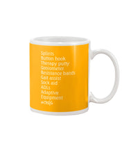 Load image into Gallery viewer, Splints Button Hook Therapy Putty Goniometer Resistance Bands Mug
