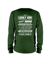 Load image into Gallery viewer, Lucky Son Who Raised By A Freaking Awesome June Mom Unisex Long Sleeve
