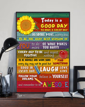Load image into Gallery viewer, Teacher Today Is A Good Day Smile More Worry Less Vertical Poster
