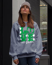 Load image into Gallery viewer, 2nd Grade Love White Clover St Patrick's Day Gift For Teacher Sweatshirt
