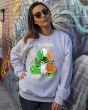 Load image into Gallery viewer, Lovely Cat And Balloons Happy St Patrick's Day Gift For Cat Lovers Sweatshirt
