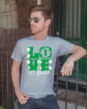 Load image into Gallery viewer, 1st Grade Love White Clover St Patrick's Day Gift For Teacher Guys Tee
