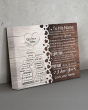 Load image into Gallery viewer, In Your Soul I Have Found My Mate Custom Name Gift For Husband Matte Canvas
