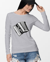 Load image into Gallery viewer, Accordion Black And White Special Gift For Accordionist Unisex Long Sleeve
