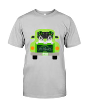 Load image into Gallery viewer, Boston Terrier Let's Go Travel Green Car St Patrick's Day Gift For Dog Lovers Guys Tee

