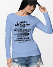 Load image into Gallery viewer, A Freaking Awesome Husband Is My Life Unisex Long Sleeve

