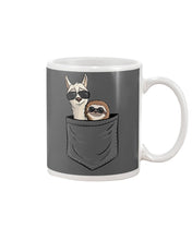 Load image into Gallery viewer, Cool Llama And Sloth In Pocket Meaningful Gift Mug
