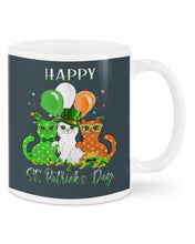 Load image into Gallery viewer, Lovely Cat And Balloons Happy St Patrick's Day Gift For Cat Lovers Mug
