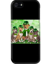 Load image into Gallery viewer, Staffordshire Leprechaun St Patrick's Day Gift For Dog Lovers Phone case

