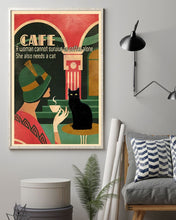 Load image into Gallery viewer, A Woman Cannot Stay On Coffee Alone Vertical Poster
