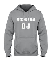 Load image into Gallery viewer, Fucking Great DJ Black And White Printed Mug Hoodie
