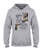 Load image into Gallery viewer, Wolf Grandma Gift For Grandson Believe In Yourself Hoodie
