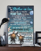 Load image into Gallery viewer, Turtle Daughter In Law Gift For Mother In Law My Love For Your Son Has Grown Vertical Poster

