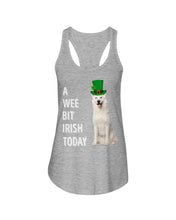 Load image into Gallery viewer, White Siberian Husky Irish Today Dog Lovers St. Patrick's Day Printed Mug Ladies Flowy Tank

