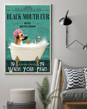 Load image into Gallery viewer, Black Mouth Cur Co Bath Soap Wash You Paws Gift For Dog Lovers Vertical Poster
