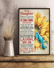 Load image into Gallery viewer, Sunflower Dolphin Mom Gift For Daughter Find Something Good In Every Day Vertical Poster

