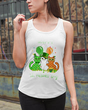 Load image into Gallery viewer, Lovely Cat And Balloons Happy St Patrick's Day Gift For Cat Lovers Ladies Flowy Tank
