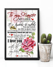 Load image into Gallery viewer, I Love You With All My Heart Gift For Fiancee Vertical Poster
