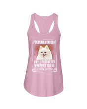 Load image into Gallery viewer, White Pomeranian Will Follow You St. Patrick's Day Printed Mug Ladies Flowy Tank
