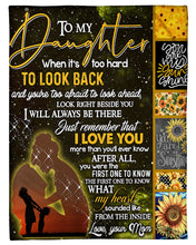 Load image into Gallery viewer, Sunflower Mom Gift For Daughter I Love You More Than You'll Ever Know Fleece Blanket
