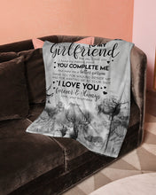 Load image into Gallery viewer, Deer Boyfriend Gift For Girlfriend I Love You Forever And Always Fleece Blanket
