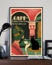 Load image into Gallery viewer, A Woman Cannot Stay On Coffee Alone Vertical Poster
